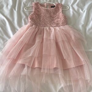 Zunie Blush Floral Lace Kids Dress